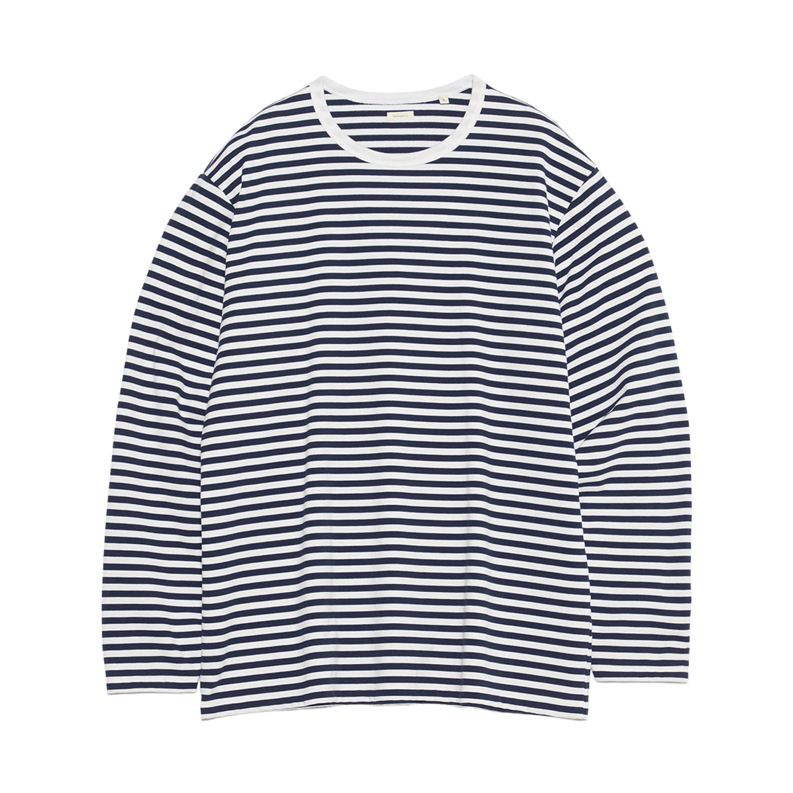 S25SH119 Nanamica Coolmax Stripe Jersey LS T-Shirt Navy White
