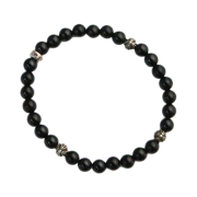 Hansroom Chrome Hearts 6mm 4 Silver Balll Bead Bracelet