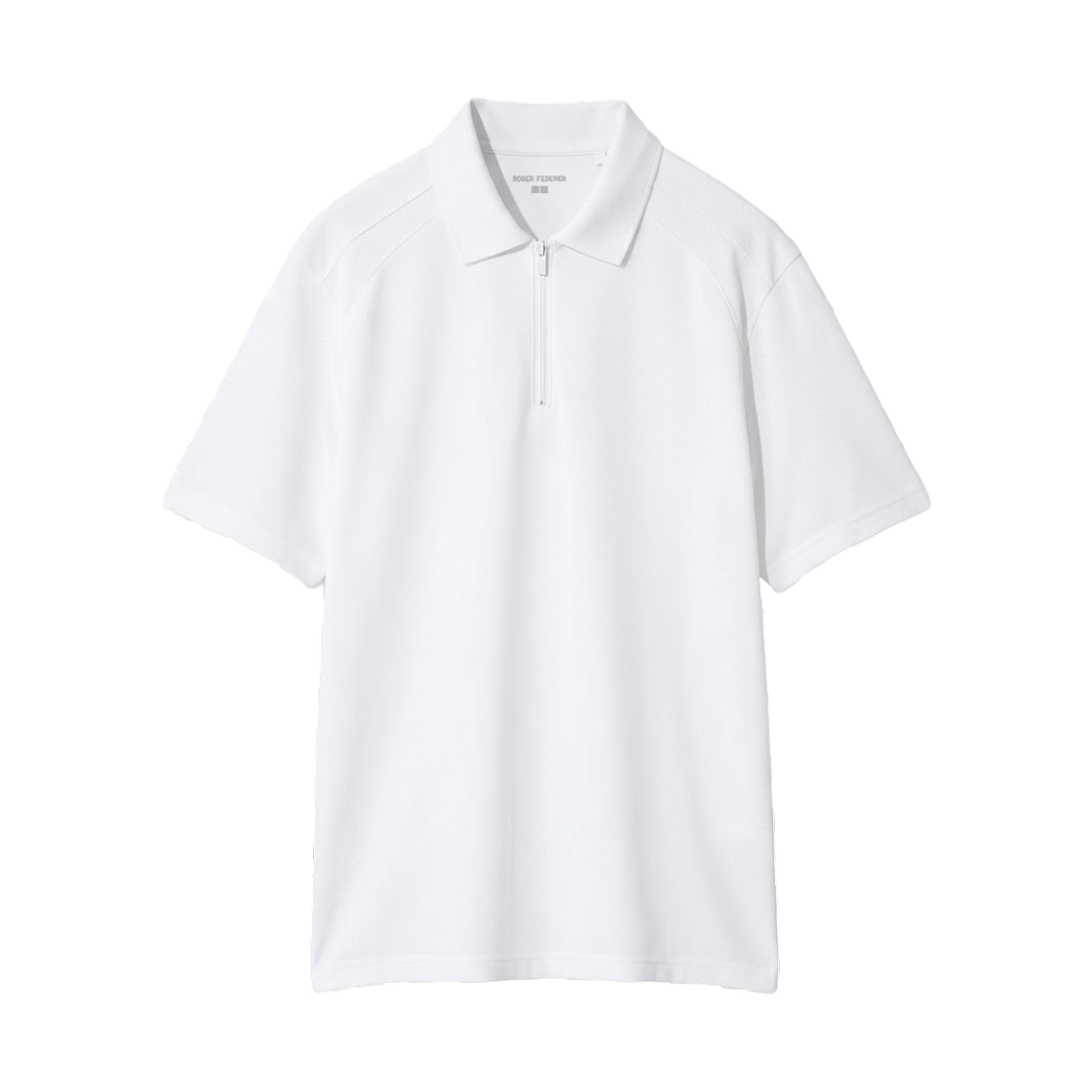 482306-00 Uniqlo x Roger Federer Dry EX Half Zip Polo Shirt White