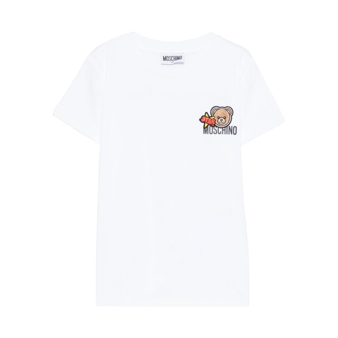 (키즈) 모스키노 코튼 티셔츠 화이트((Kids) Moschino Cotton T-Shirt White)
