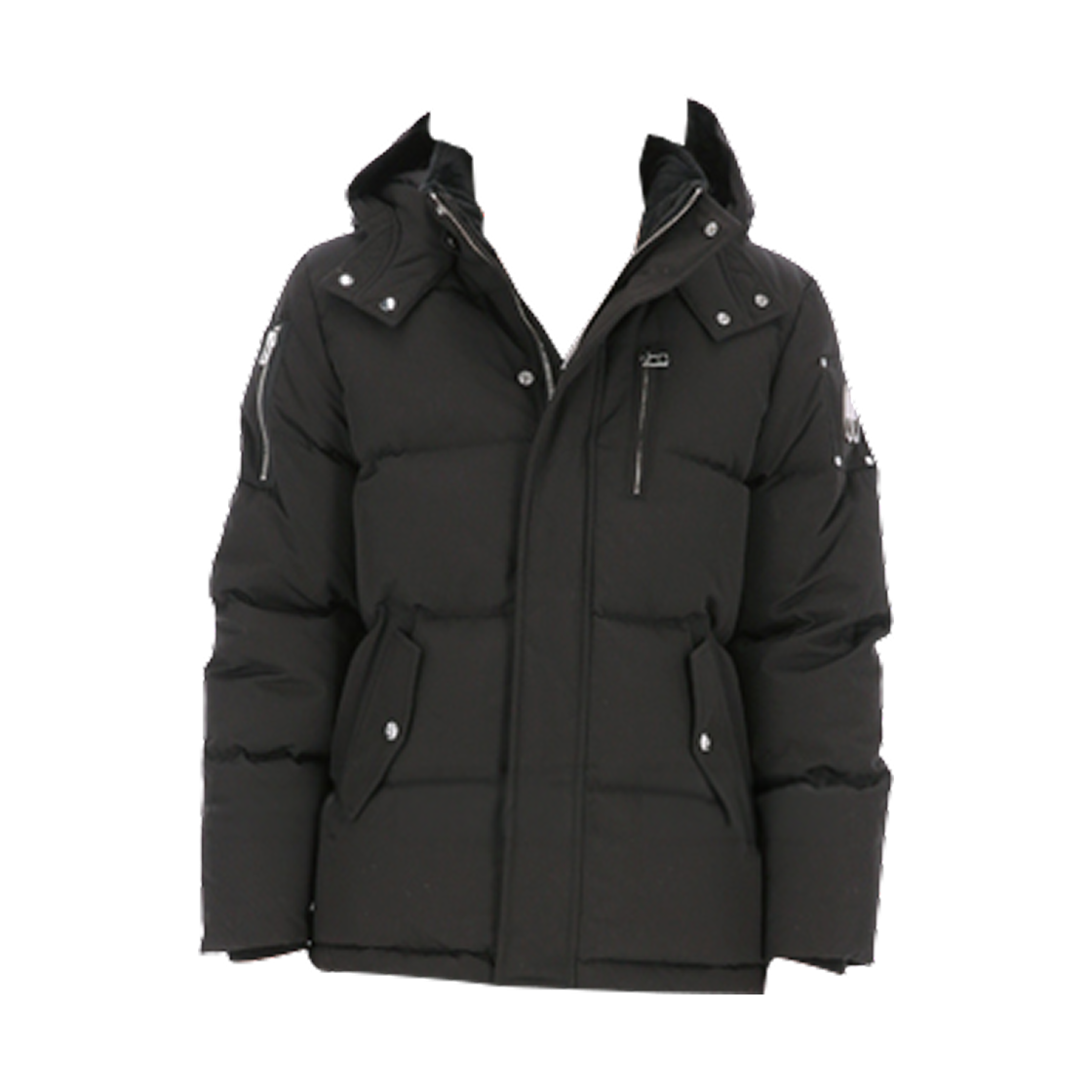 M32UJ193N292 (Kids) Moose Knuckles Metal Logo 3Q Jacket Black