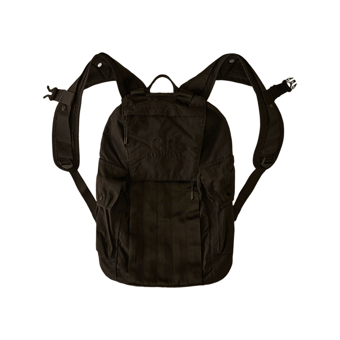20CMAC155A110188M999 C.P. Company Plain Paper Touch Mixed Backpack Black - 26SS