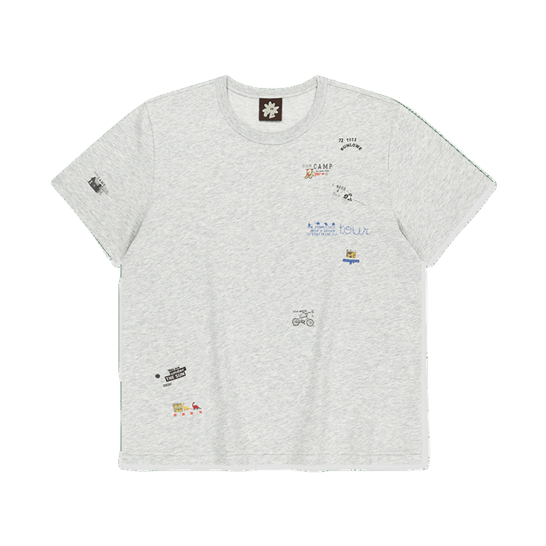 [트리플적립]썬러브 콜라주 티 헤더 그레이([트리플적립]SUNLOVE Collage Tee Heather Grey)