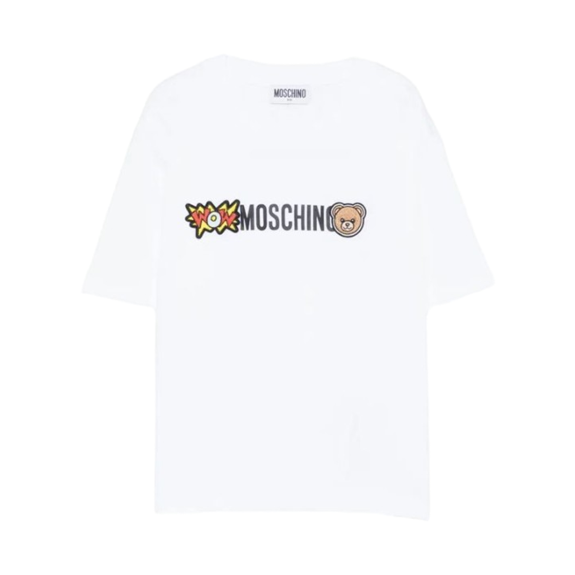 (키즈) 모스키노 코튼 티셔츠 화이트((Kids) Moschino Cotton T-Shirt White)