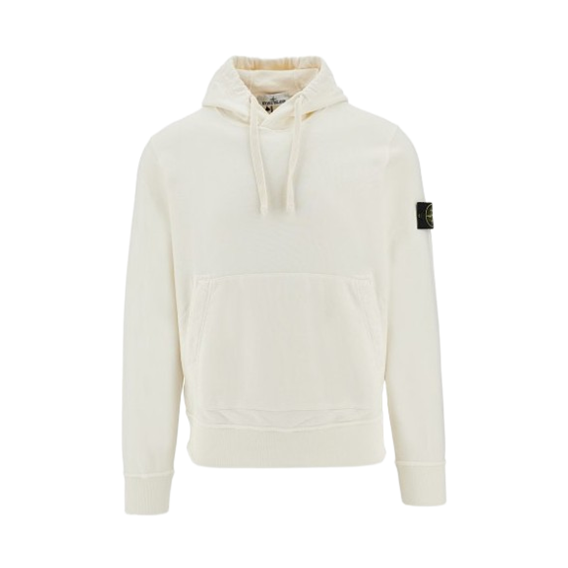L1S1561000-62S0051-V0093 Stone Island 6100062 Organic Cotton Fleece Pouch Pocket Regular Fit Hooded Sweatshirt Ivory - 26SS