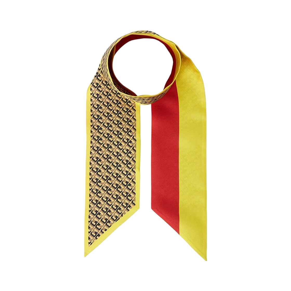 180895-700 (W) Tory Burch T Link Silk Scarf Yellow