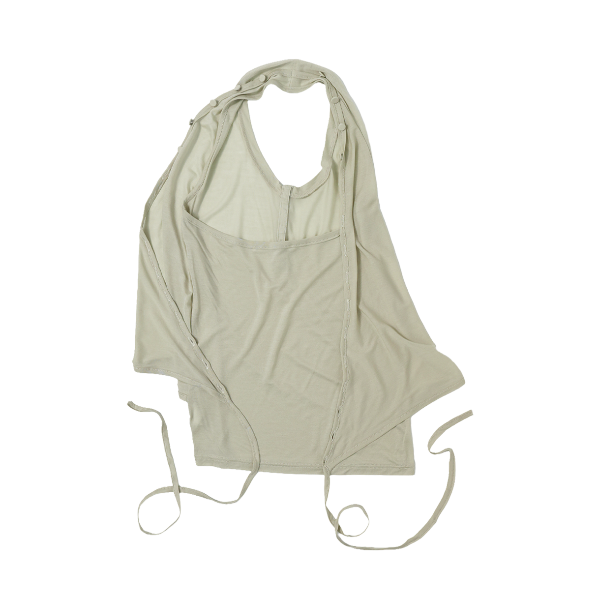 울리카 상투스 우먼 홀터 랩 슬리브리스 옐로우 베이지 - 26SS(Ulika Sanctus Women Halter Wrap Sleeveless Yellow Beige - 26SS) - 2