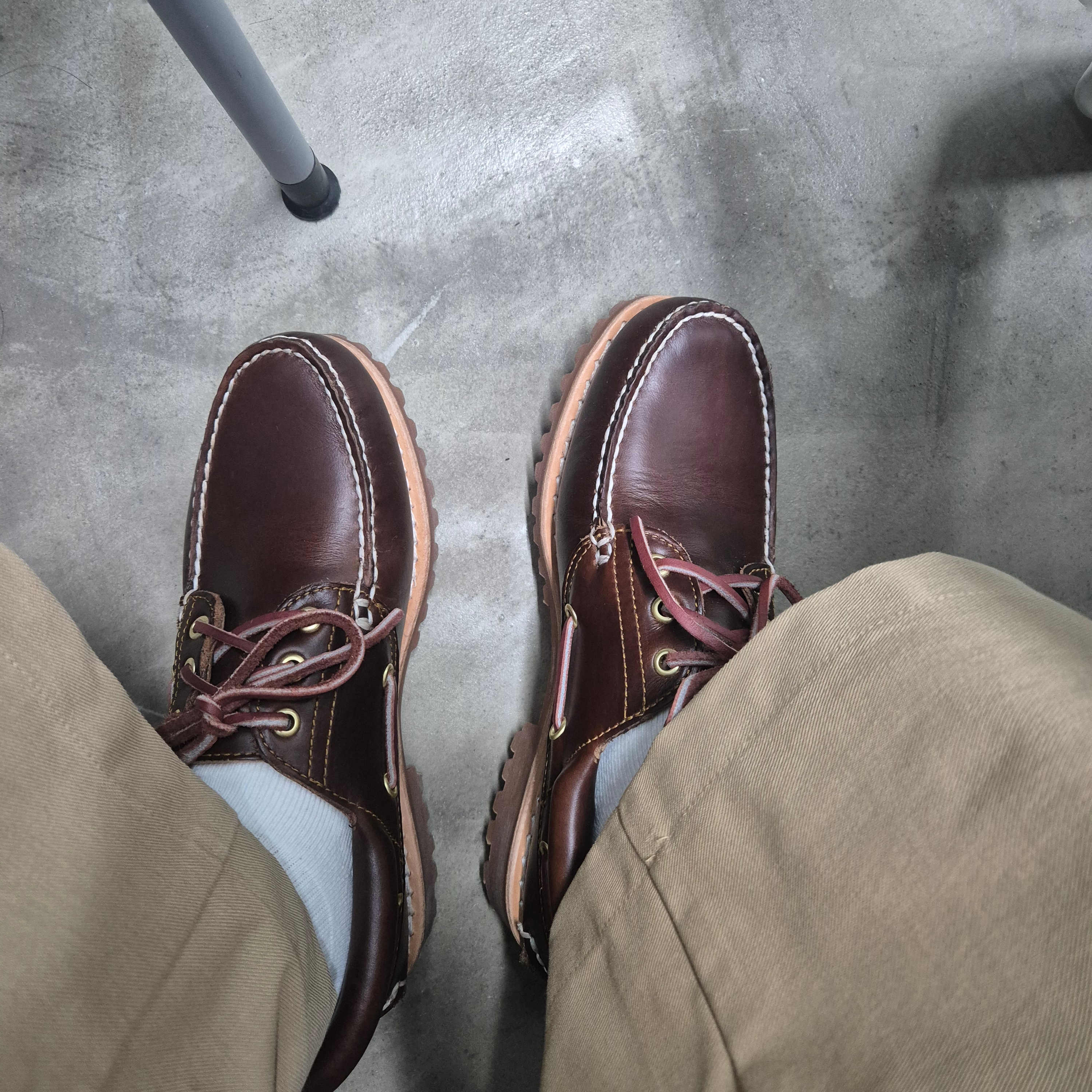 Timberland Classic 3-Eye Boat Shoes Brown - Wide 착용 스타일 - 1