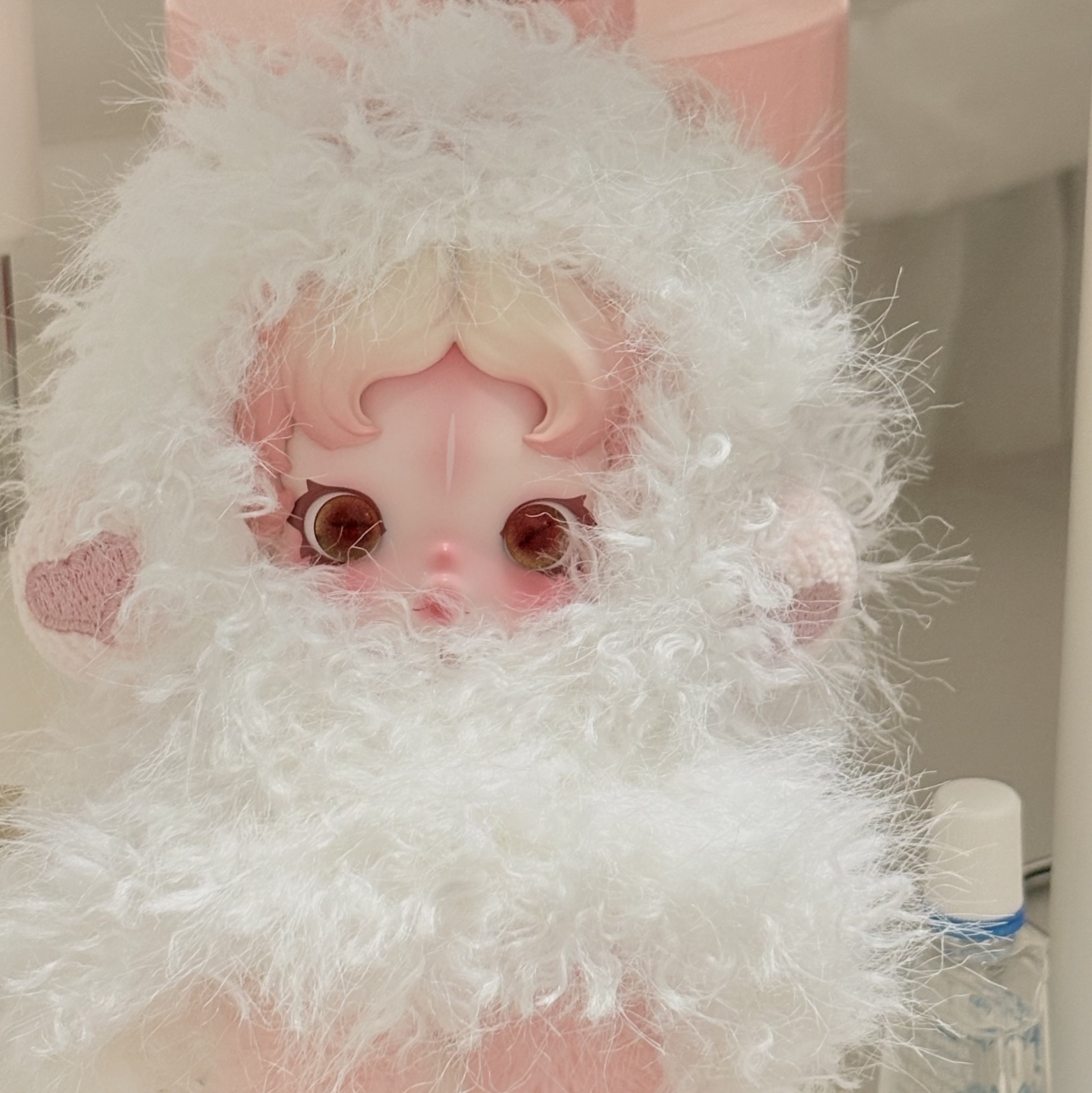 Pop Mart Skullpanda You Found Me ! Series Plush Doll Pendant Ghostie (Opened Case) 착용 스타일