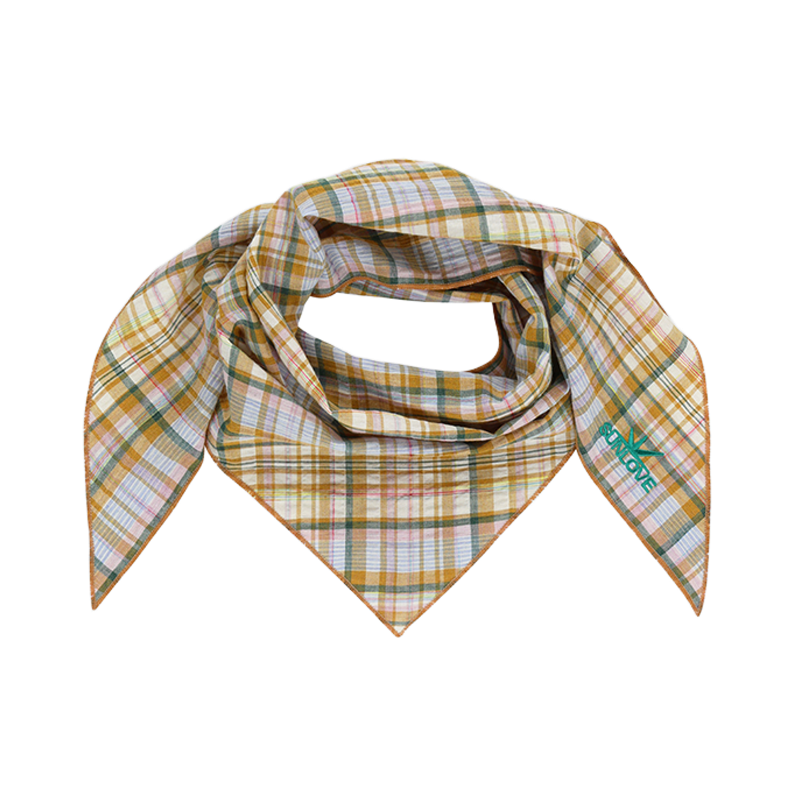 [트리플적립]썬러브 플레이드 트라이 스카프 옐로우([트리플적립]SUNLOVE Plaid Tri Scarf Yellow)