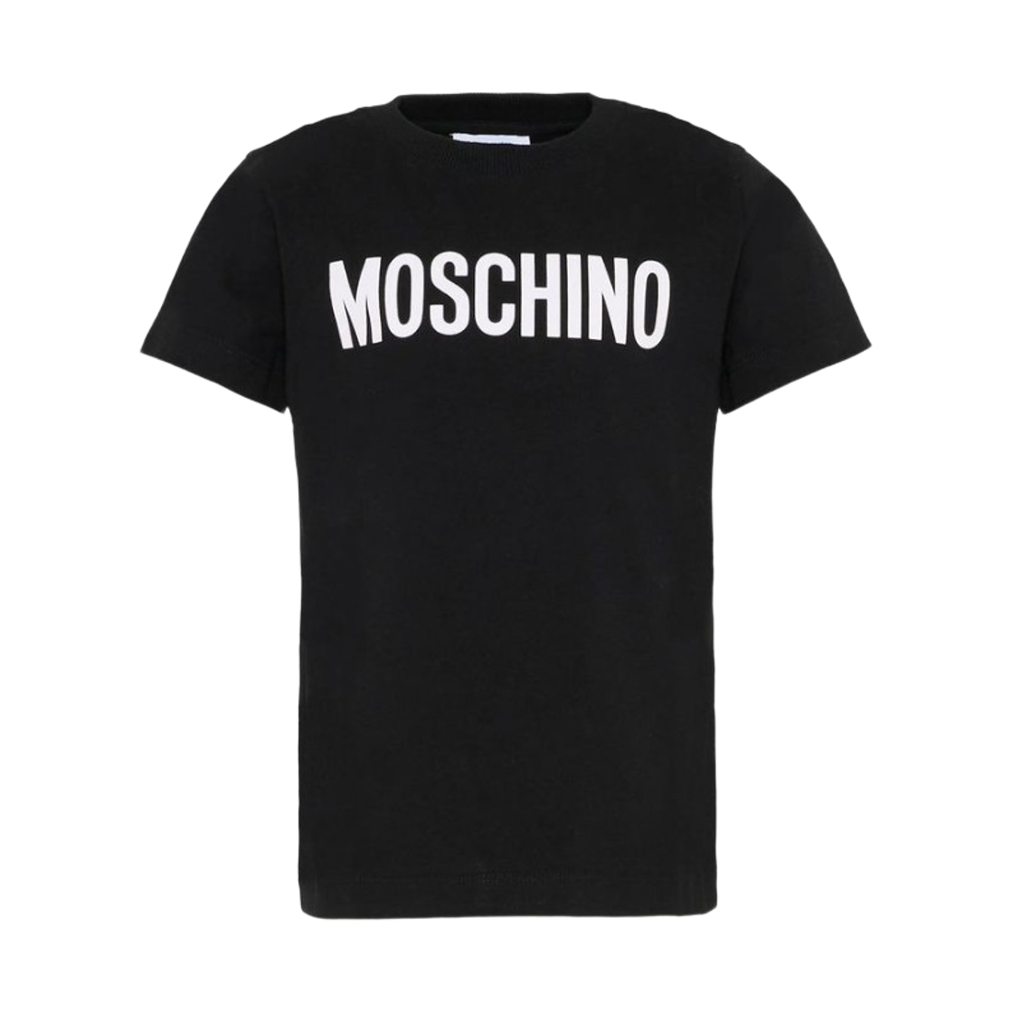 (키즈) 모스키노 로고 프린트 티셔츠 블랙((Kids) Moschino Logo Print T-Shirt Black)