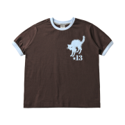 AMOU 13 Cat Half T-Shirts Brown