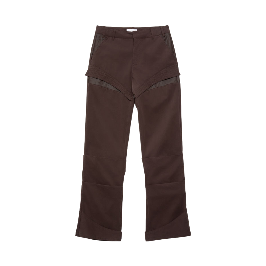 26SSPT001 WET TAG Stitched Flap Panel Tuck Pants Burgundy