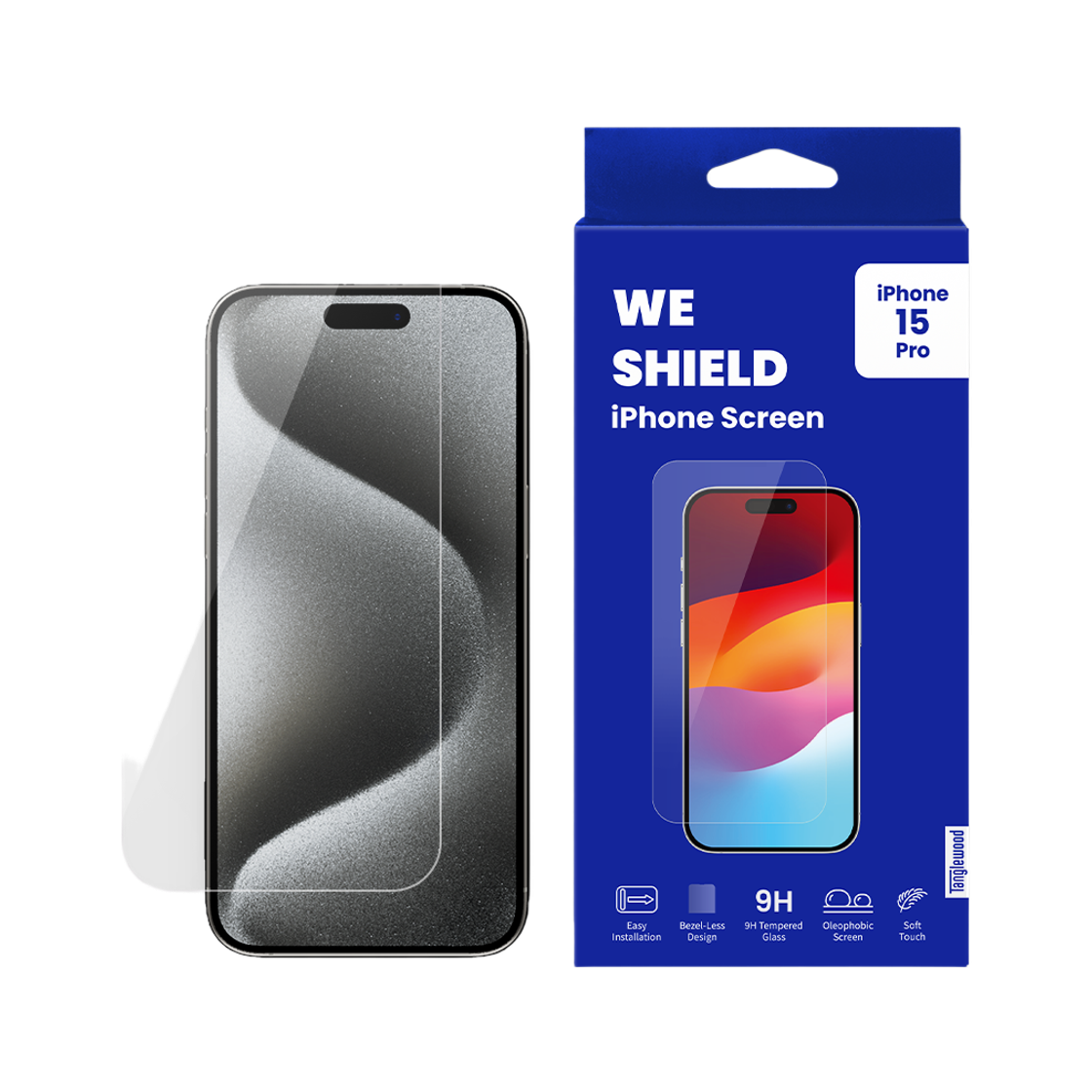 탱글우드 아이폰15시리즈 베젤리스 강화유리 액정보호필름(Tanglewood iPhone 15 Series Bezel-less Tempered Glass Screen Protector) - 4