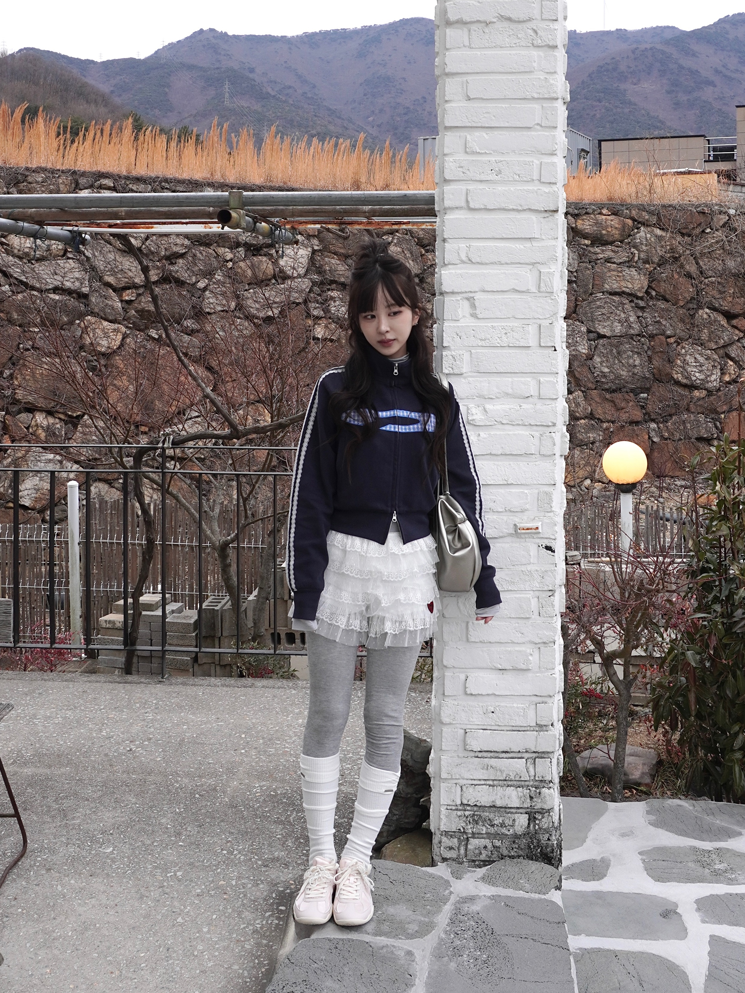 [6% 적립] FILA Glio Pink 착용 스타일 - 3