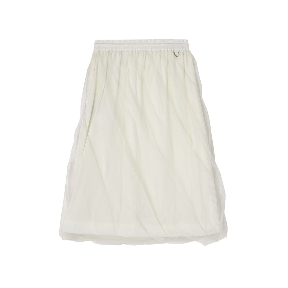 (W) 송지오 지제로 트위스트 레이어드 메쉬 스커트 화이트((W) SONGZIO ZZERO Twist Layered Mesh Skirt White) - 2