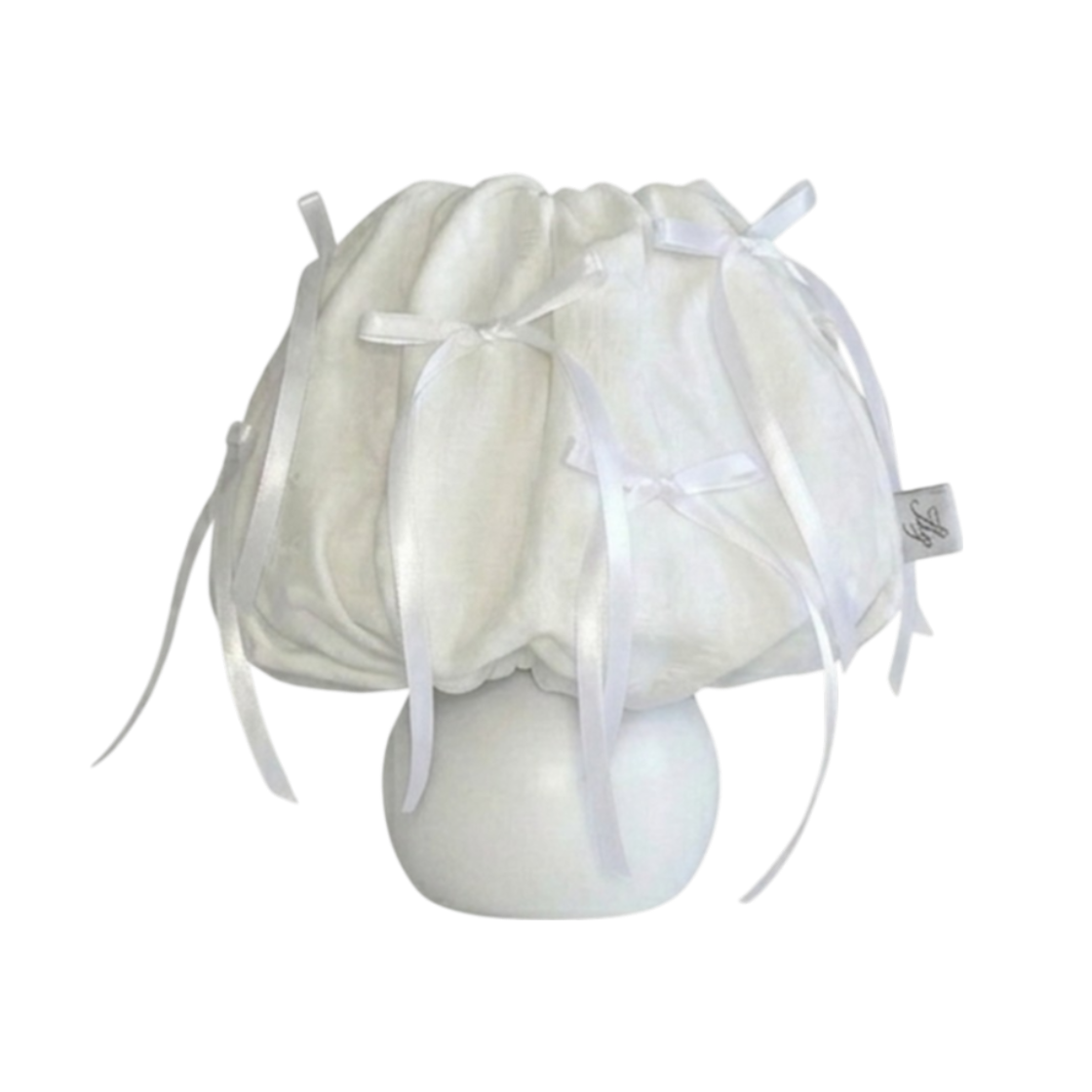 오브리 레이스 리본  머쉬룸 램프 화이트(Aubrey Lace Ribbon Mushroom Lamp White)