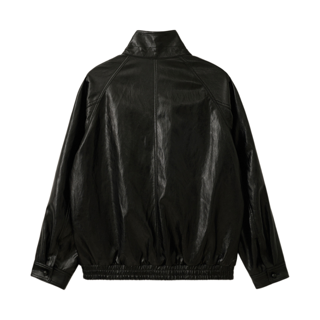 뮈르뮈르 미즈 PU 글로시 루즈핏 레더 자켓(Murmure Miz PU Glossy Loose-Fit Leather Jacket) - 2