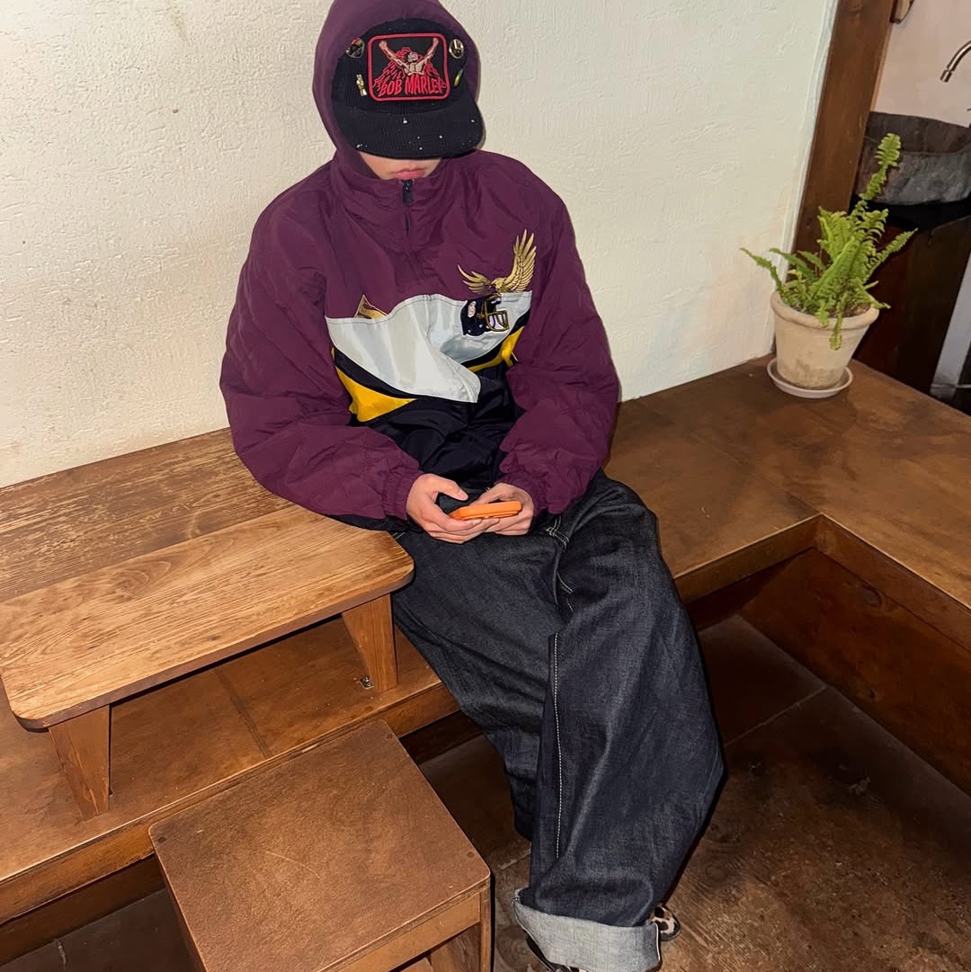 Supreme x MM6 Maison Margiela Split Stadium Jacket Navy - 26SS 착용 스타일 - 4