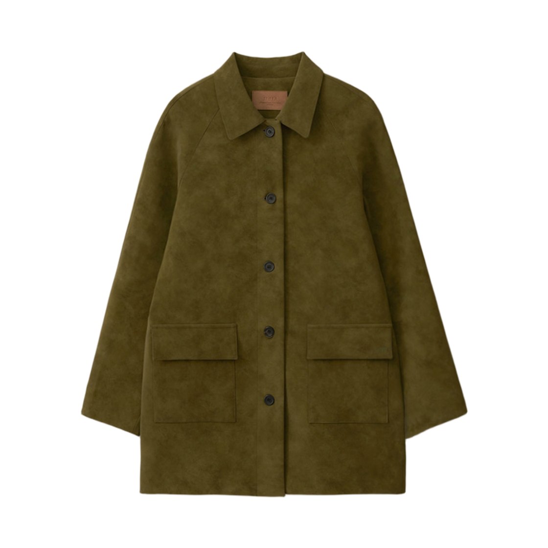 뮈르뮈르 덴버 스웨이드 하프 코트 올리브(Murmure Denver Suede Half Coat Olive)