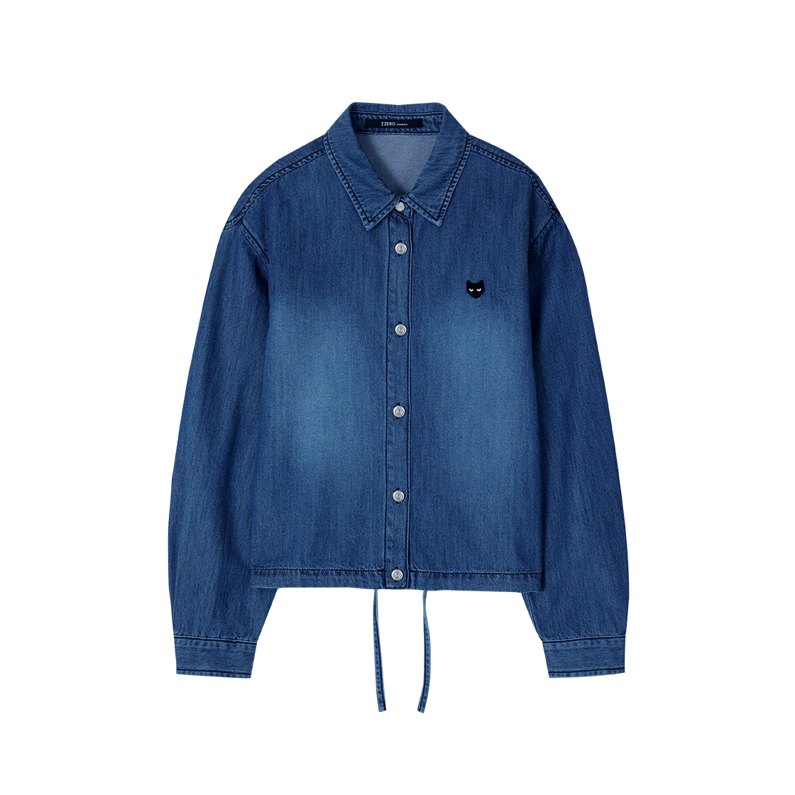 WI2SH817BL (W) SONGZIO ZZERO Panther String Denim Shirt Blue