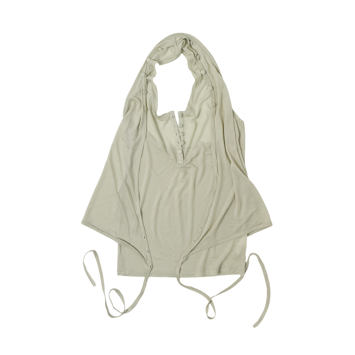 울리카 상투스 우먼 홀터 랩 슬리브리스 옐로우 베이지 - 26SS(Ulika Sanctus Women Halter Wrap Sleeveless Yellow Beige - 26SS)