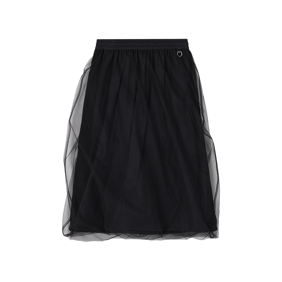 (W) 송지오 지제로 트위스트 레이어드 메쉬 스커트 블랙((W) SONGZIO ZZERO Twist Layered Mesh Skirt Black) - 2
