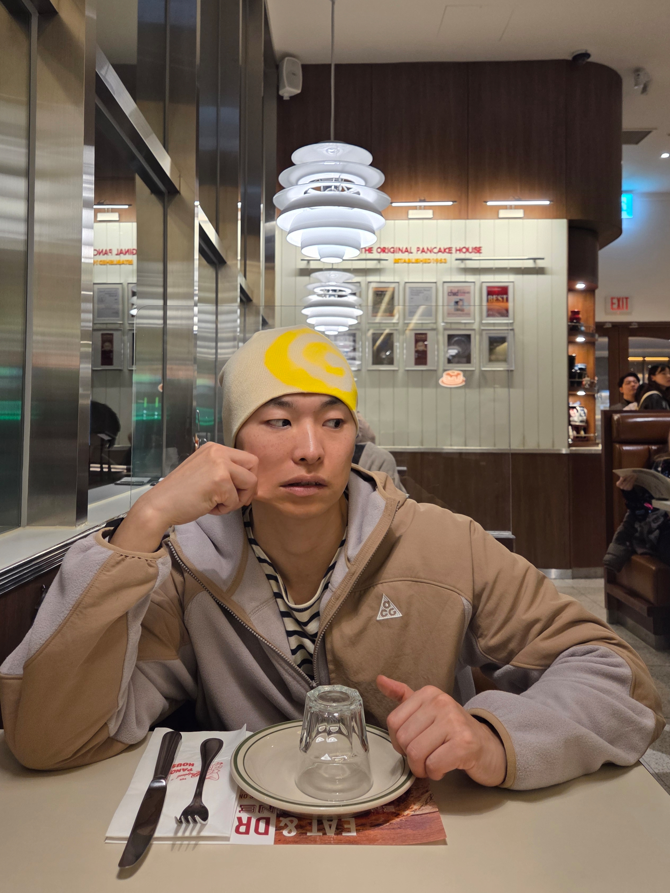 Nike ACG Wolf Tree Plus Full-Zip Hooded Mid Layer Parachute Beige College Grey - Asia, Ostrya Merino Swirl Beanie Citron - 24FW 착용 스타일 - 1