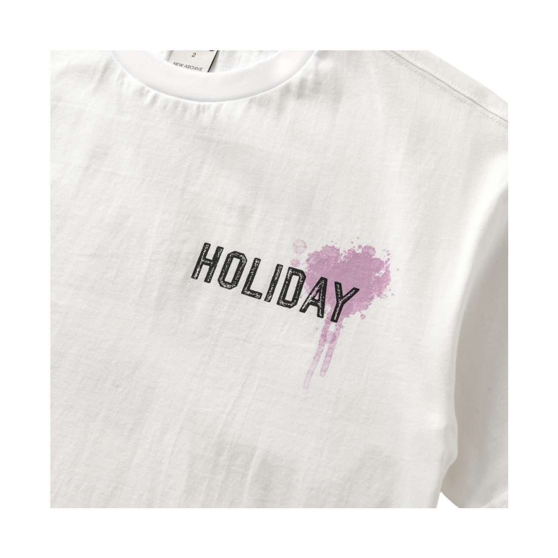 아모우 홀리데이 하프 티셔츠 화이트(AMOU Holiday Half T- Shirts White) - 2