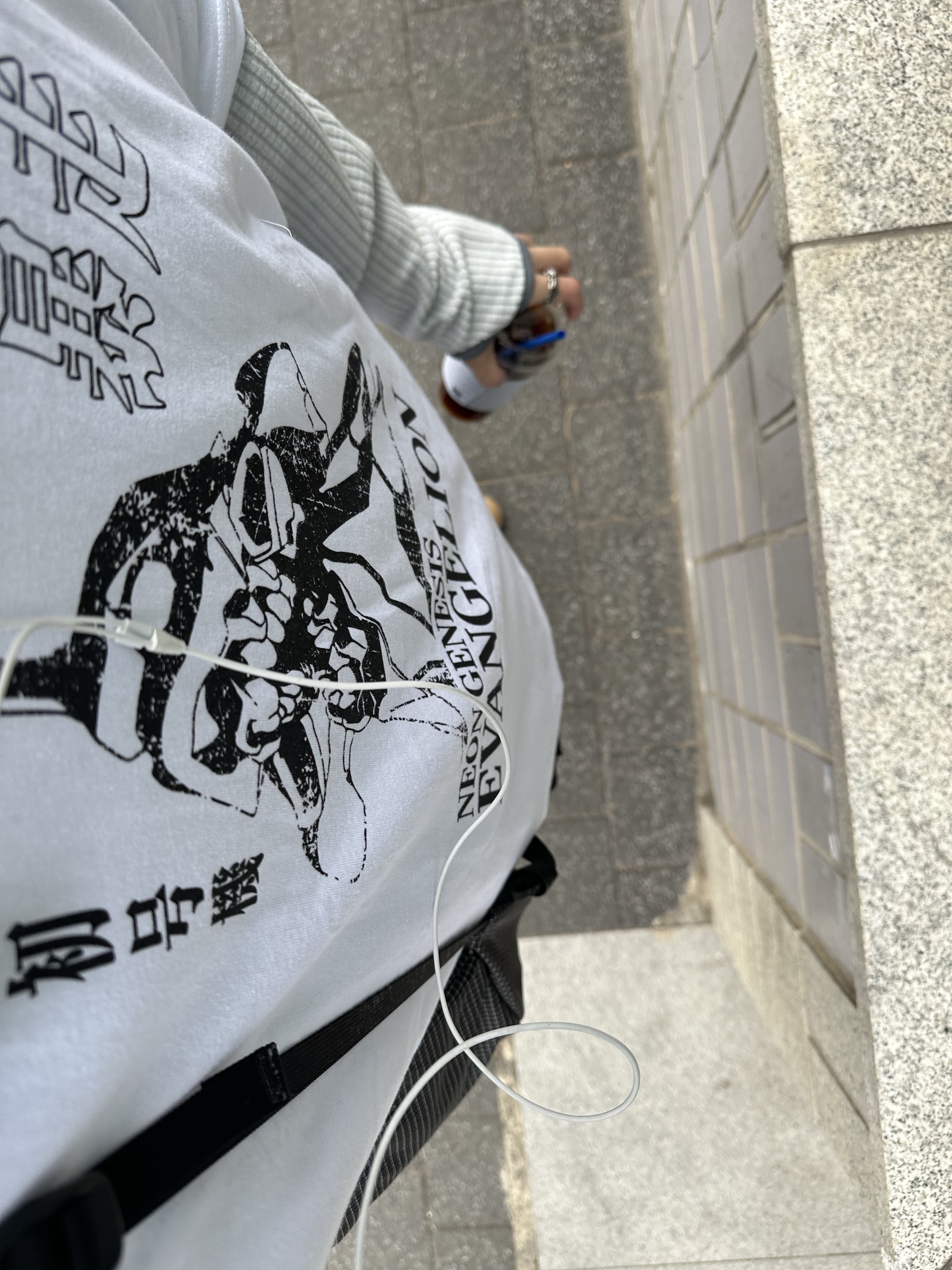Mahagrid x Evangelion Berserk Mode T-Shirt White, Arc'teryx Konseal 15 Backpack Black 착용 스타일 - 2
