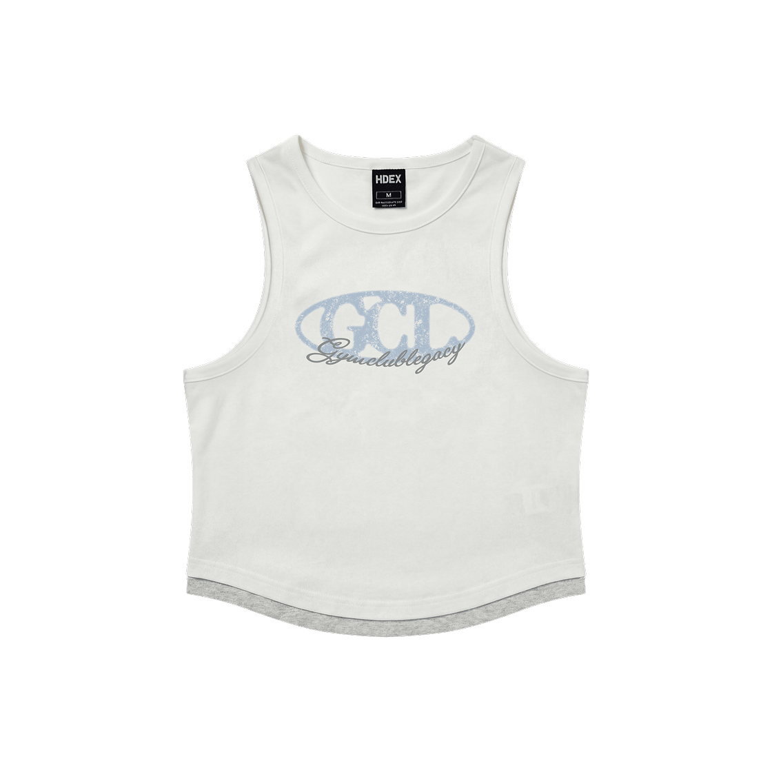 에이치덱스 레거시 슬림핏 크롭 탱크탑 화이트(HDEX Legacy Slim Fit Crop Tank Top White)