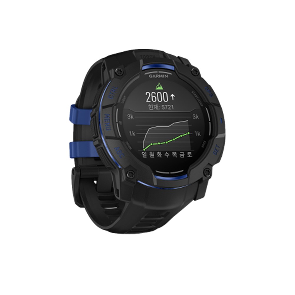 가민 인스팅트 3 50mm 아몰레드 슈퍼노바 블랙 멀티스포츠 GPS 스마트워치(Instinct 3,50mm,AMOLED,Blk w/Bolt BlueAccents,KOR/SEA,A05000) - 3