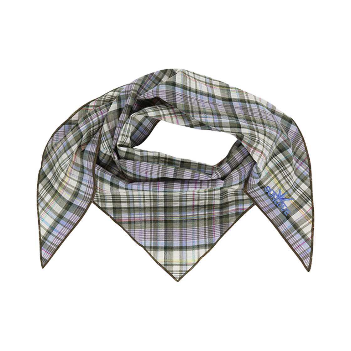 [트리플적립]썬러브 플레이드 트라이 스카프 그린([트리플적립]SUNLOVE Plaid Tri Scarf Green) - 1
