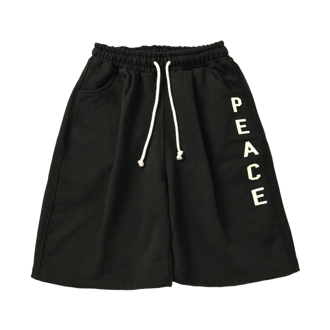 아모우 피스 원턱 버뮤다 팬츠 블랙(AMOU Peace One Tuck Bermuda Pants Black)