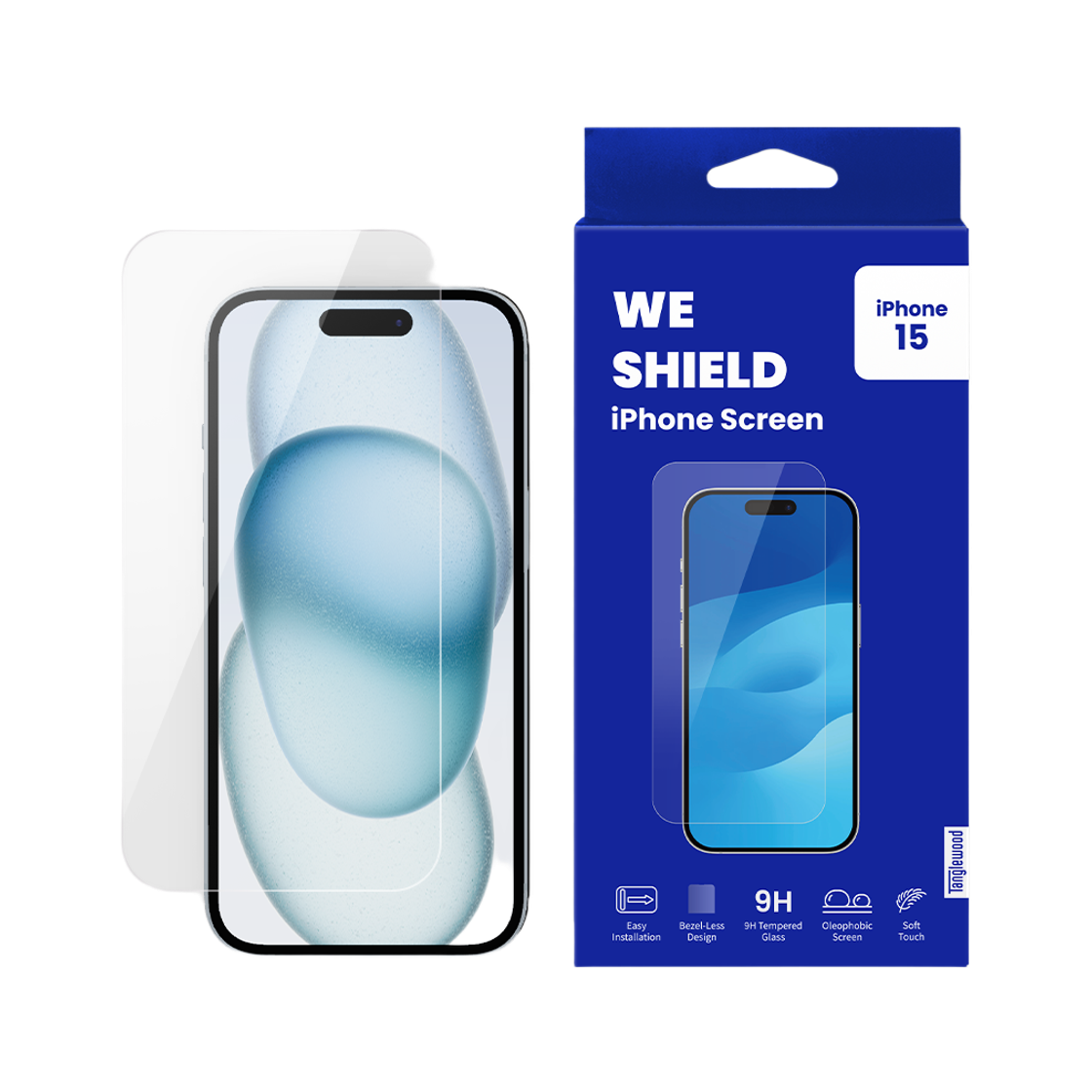 탱글우드 아이폰15시리즈 베젤리스 강화유리 액정보호필름(Tanglewood iPhone 15 Series Bezel-less Tempered Glass Screen Protector)