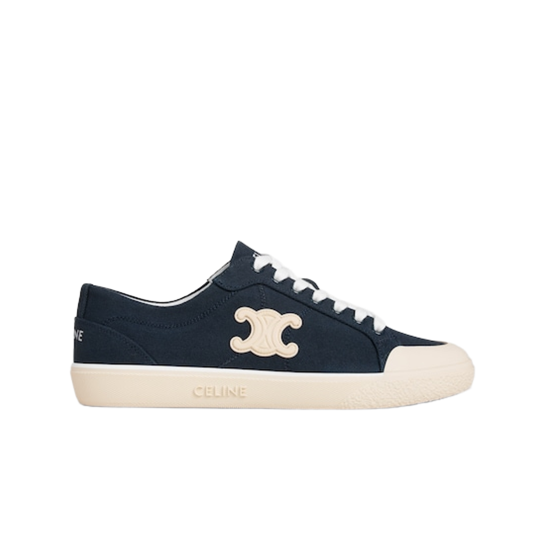 363675148C-07NY (W) Celine Alan Sneakers with Triomphe in Canvas Navy