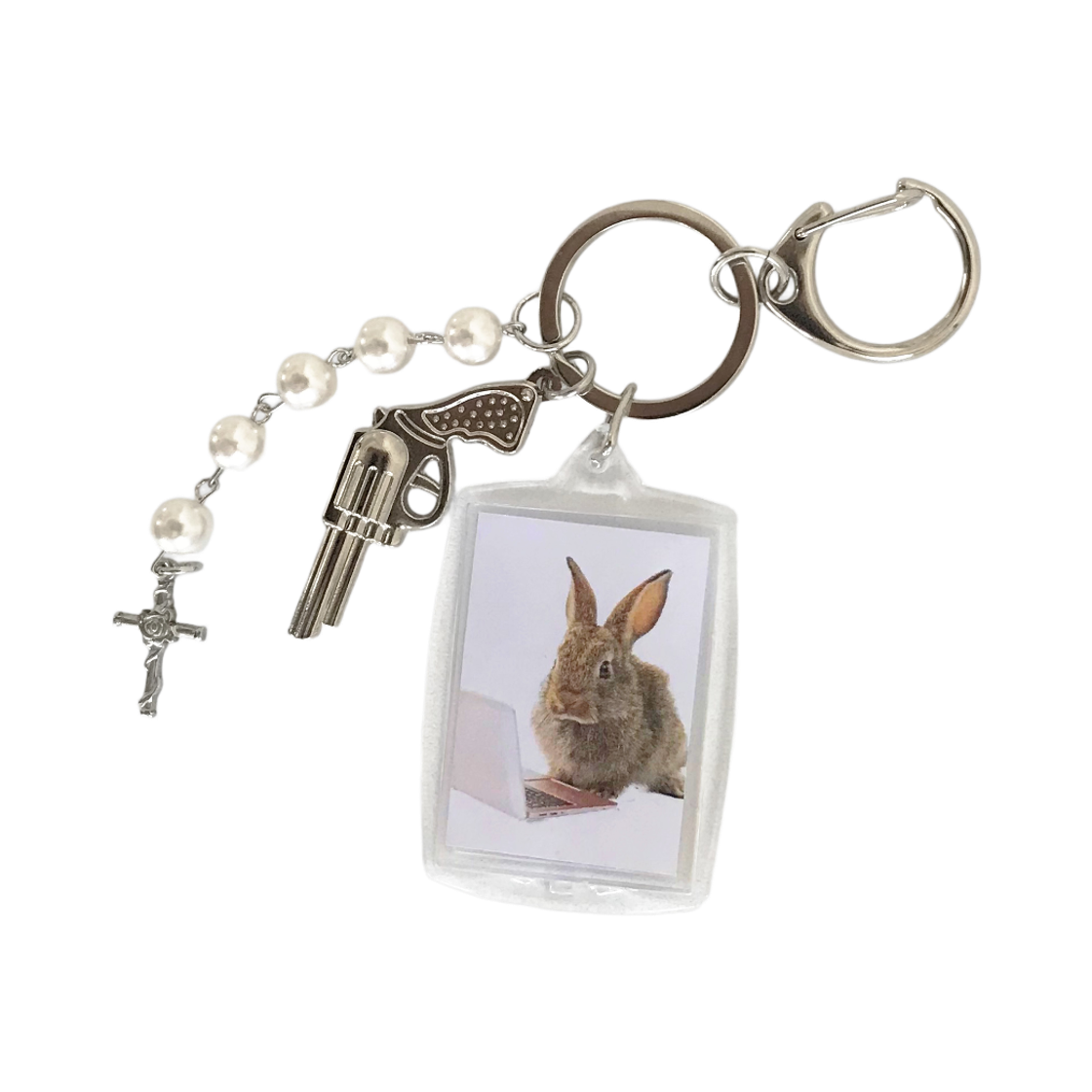 오브리 열쇠 리본 레이스 키링(Aubrey key ribbon lace keyring)
