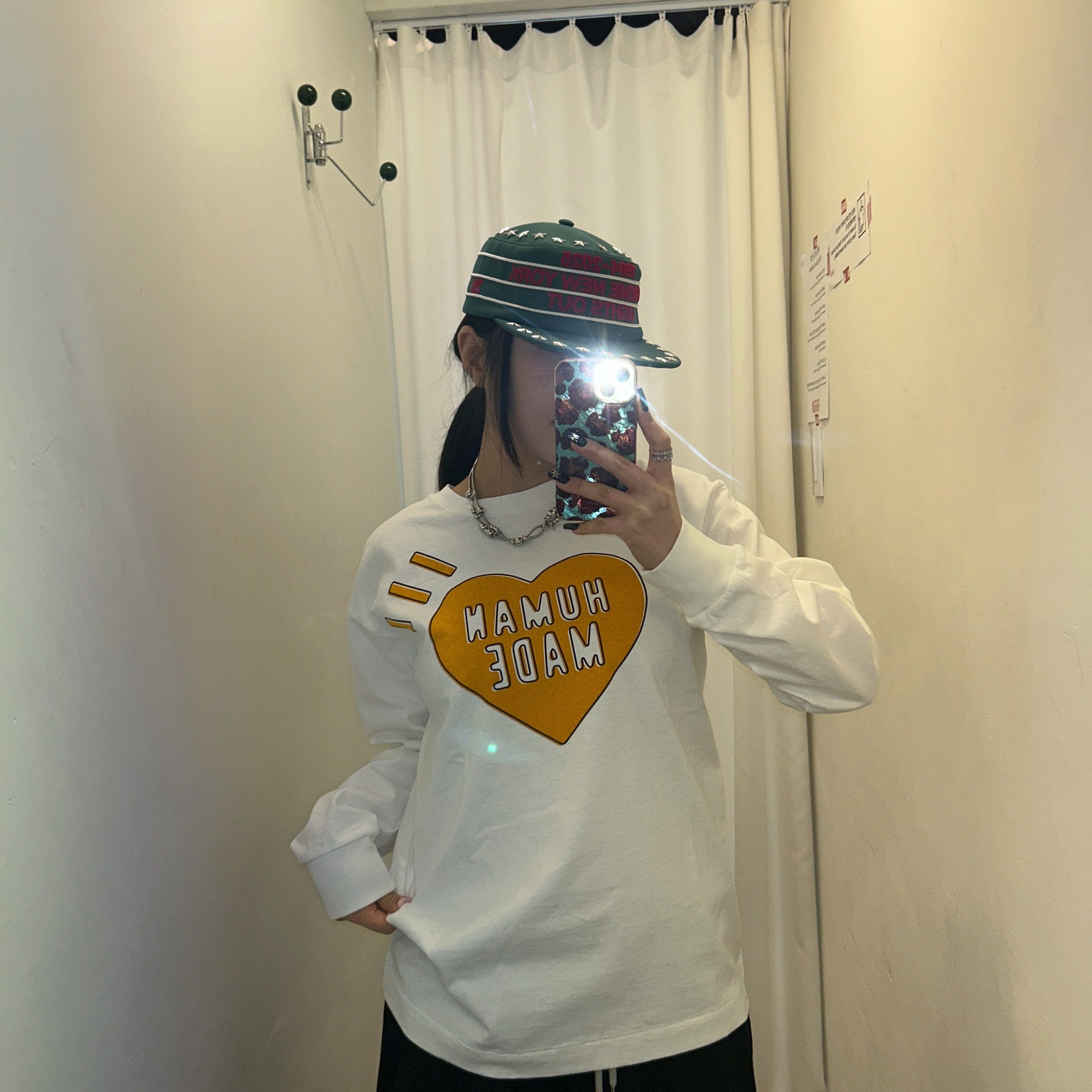Human Made Graphic L/S T-Shirt White 착용 스타일 - 1