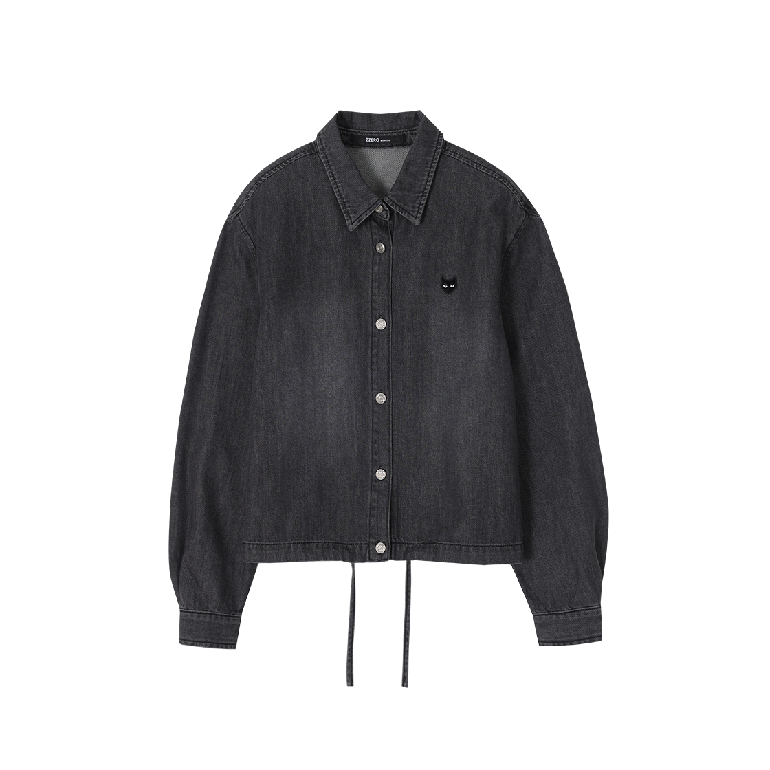 WI2SH816BK (W) SONGZIO ZZERO Panther String Denim Shirt Black