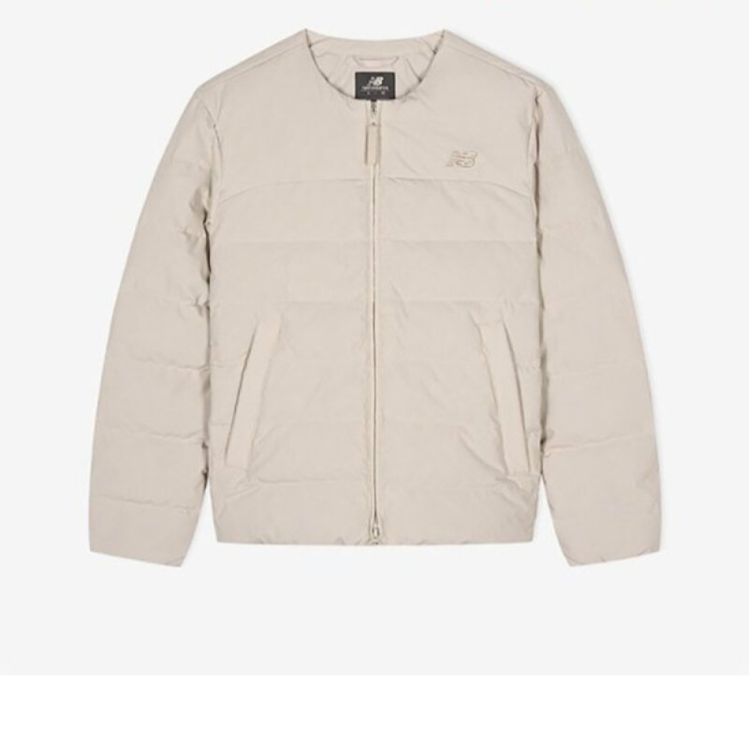 New Balance Active Light Down Jacket Light Beige 착용 스타일