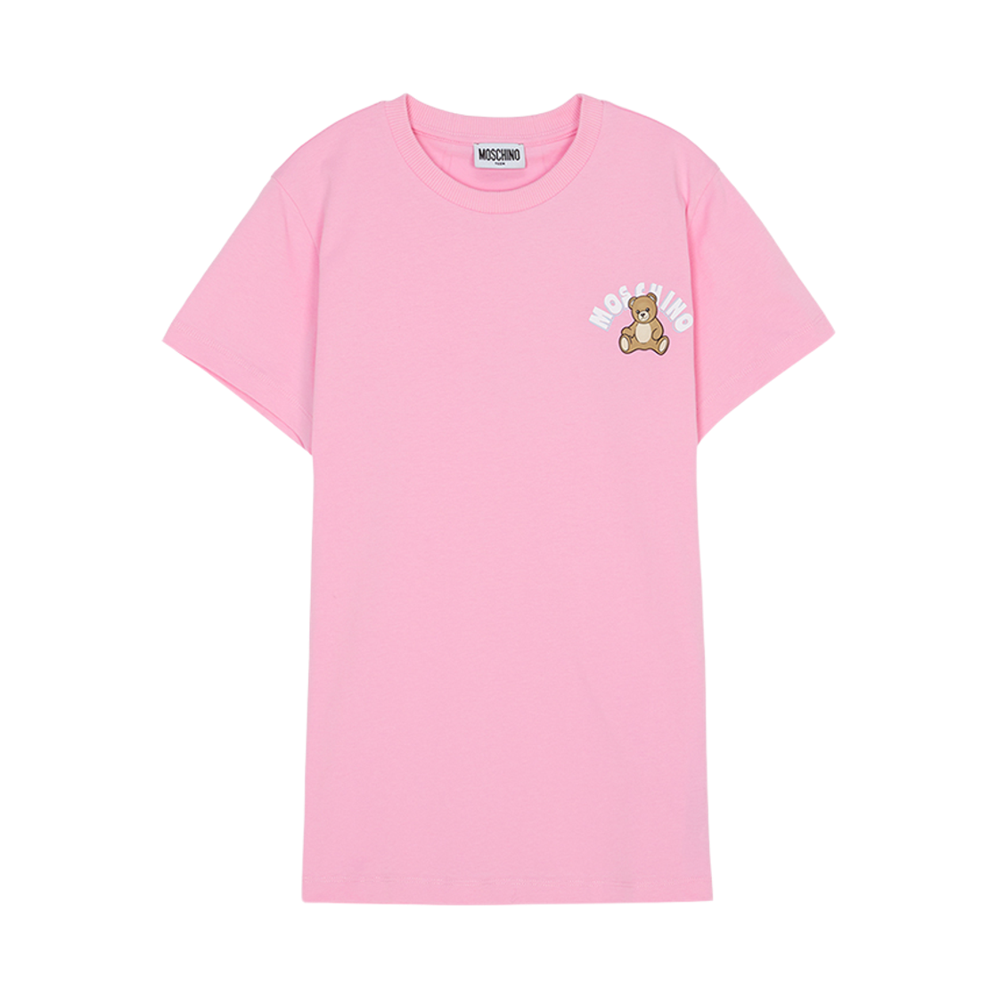 (키즈) 모스키노 로고 숏슬리브 티셔츠 핑크((Kids) Moschino Logo Short Sleeve T-Shirt Pink)