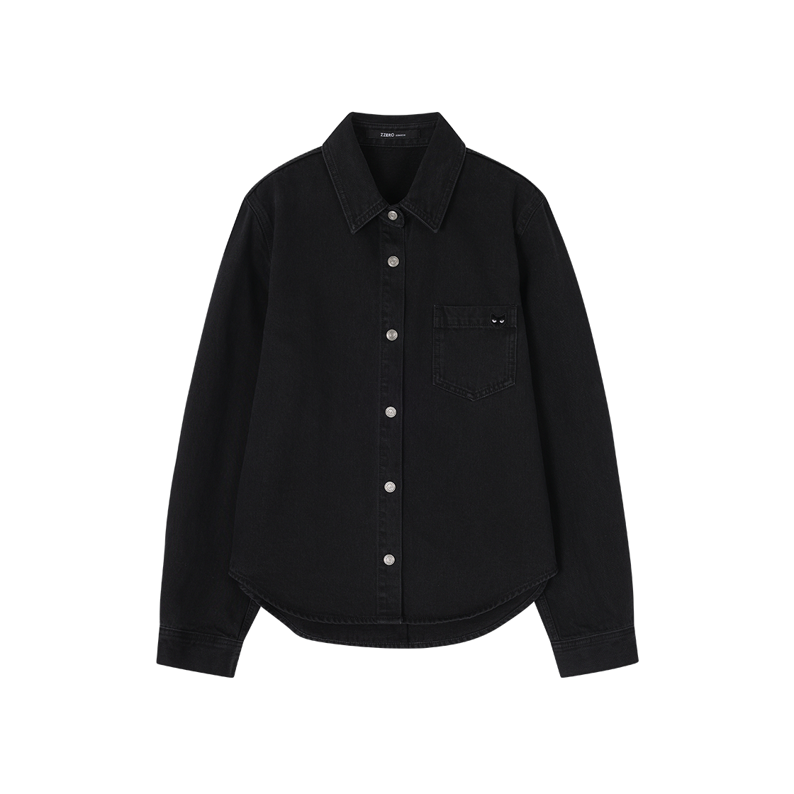 WI2SH819BK (W) SONGZIO ZZERO Classic Panther Denim Shirt Black