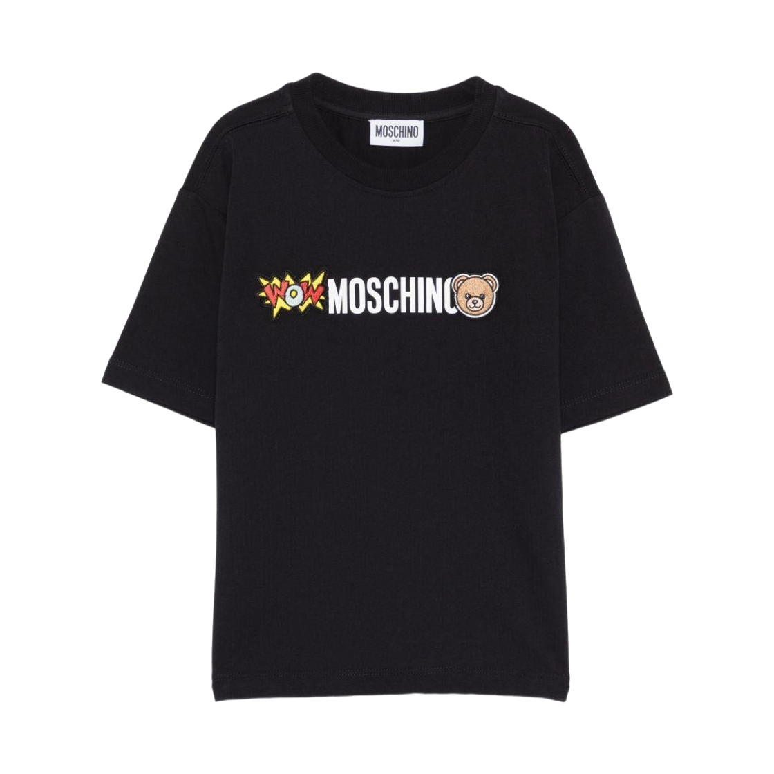 (키즈) 모스키노 코튼 티셔츠 블랙((Kids) Moschino Cotton T-Shirt Black)