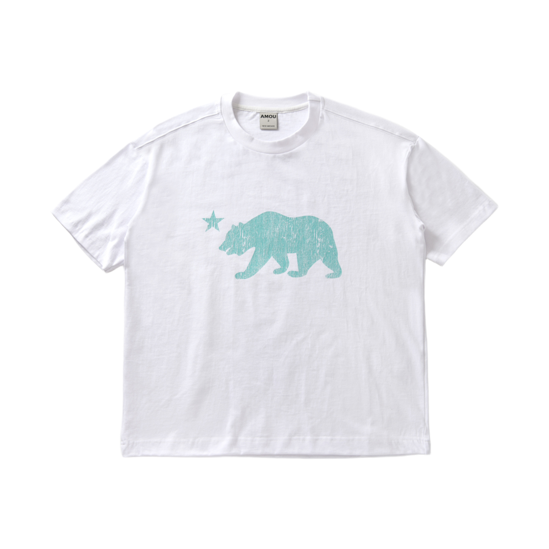 아모우 캘리 베어 하프 티셔츠 화이트(AMOU Cali Bear Half T-Shirts White) - 2