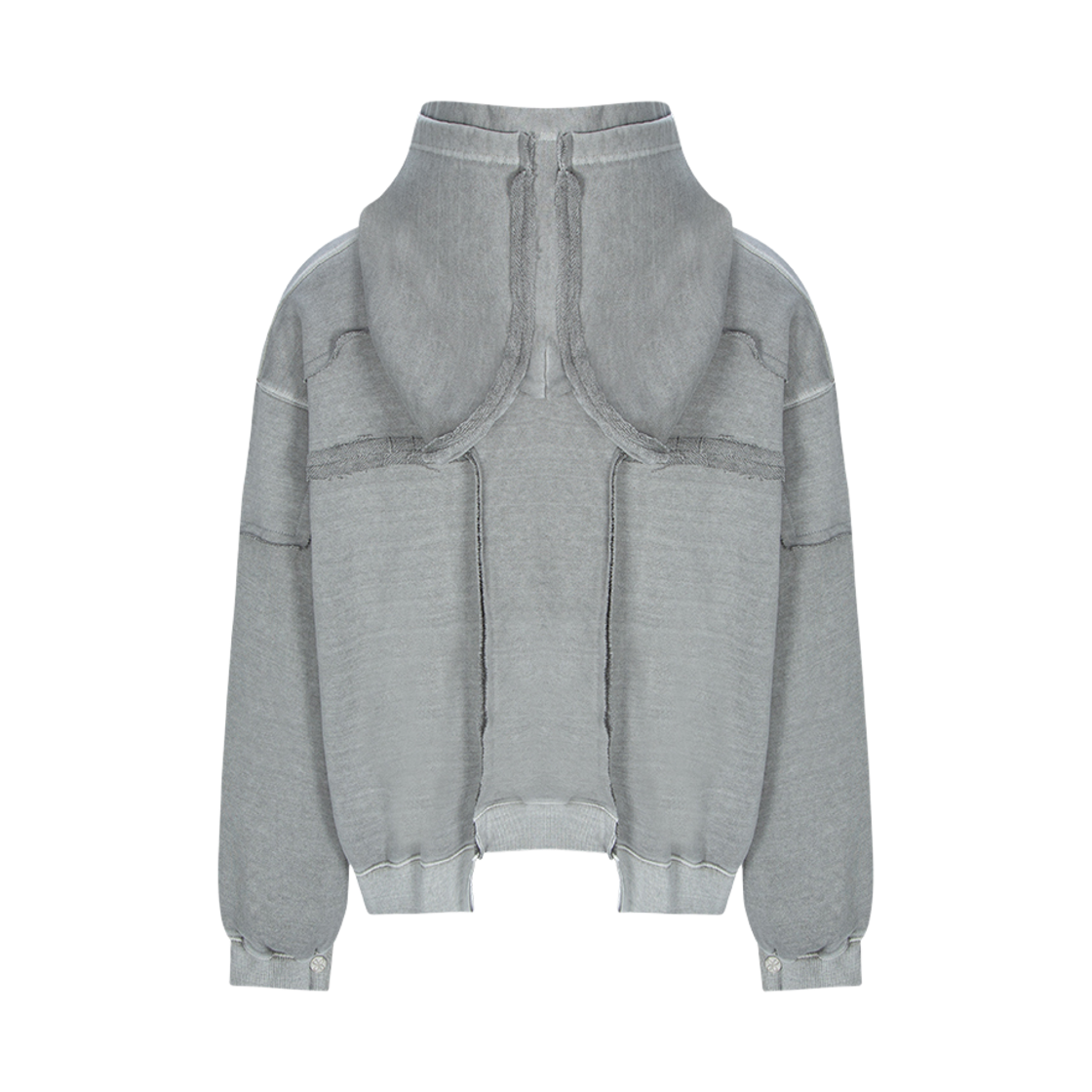 써저리 리메이크 피그먼트 크롭 후드 자켓 그레이(Surgery Remake Pigment Crop Hood Jacket Grey) - 2