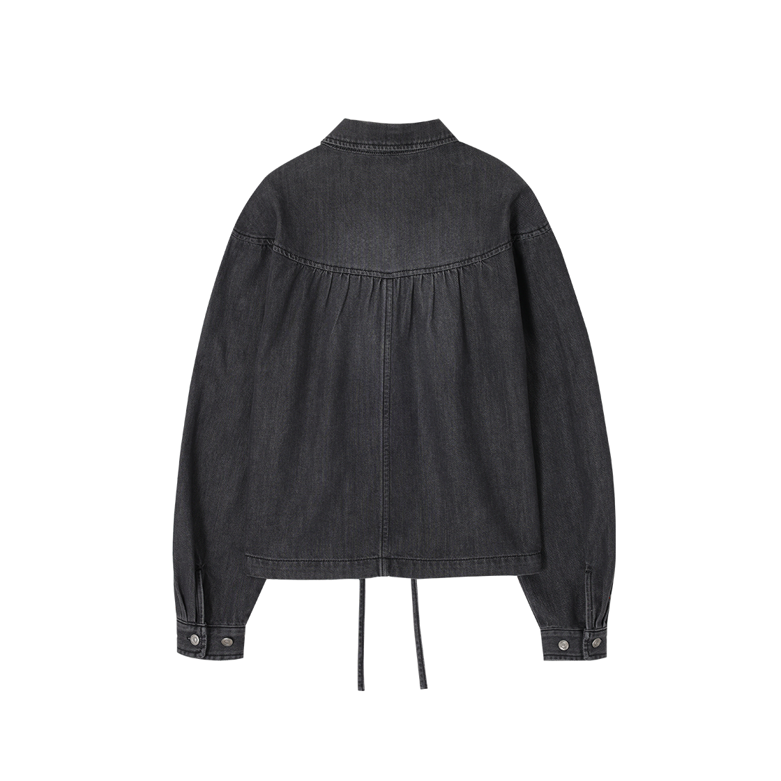 (W) 송지오 지제로 팬서 스트링 데님 셔츠 블랙((W) SONGZIO ZZERO Panther String Denim Shirt Black) - 2