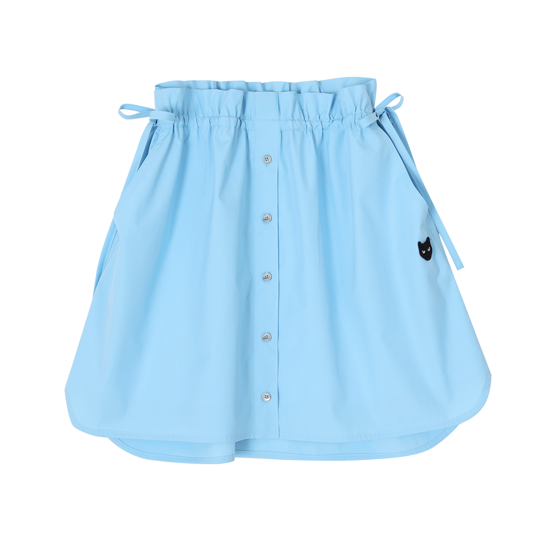 (W) 송지오 지제로 포플린 셔츠 스커트 블루((W) SONGZIO ZZERO Poplin Shirt Skirt Blue)