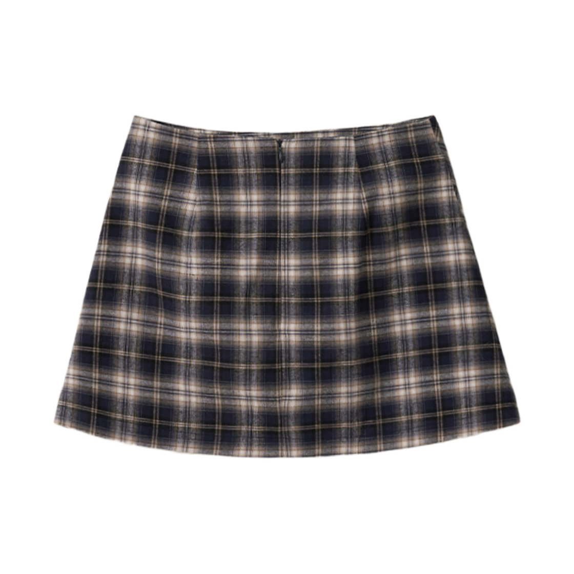 뮈르뮈르 프라 로우 트임 체크 스커트 네이비(Murmure Pra Low Slit Check Skirt Navy) - 2