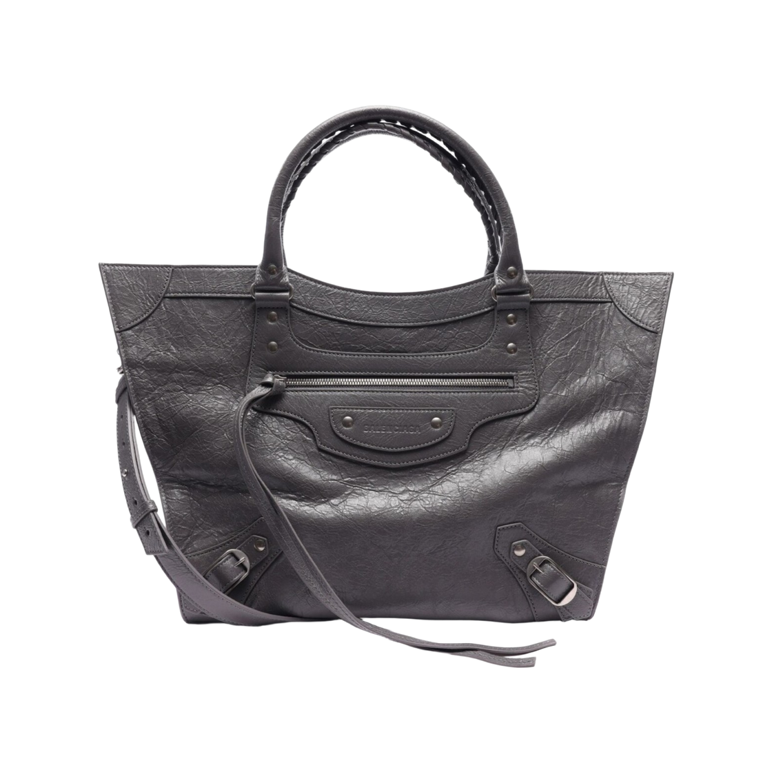 702499210B01404 Balenciaga Neo Classic Upside Down Large East-West Tote Bag Dark Grey