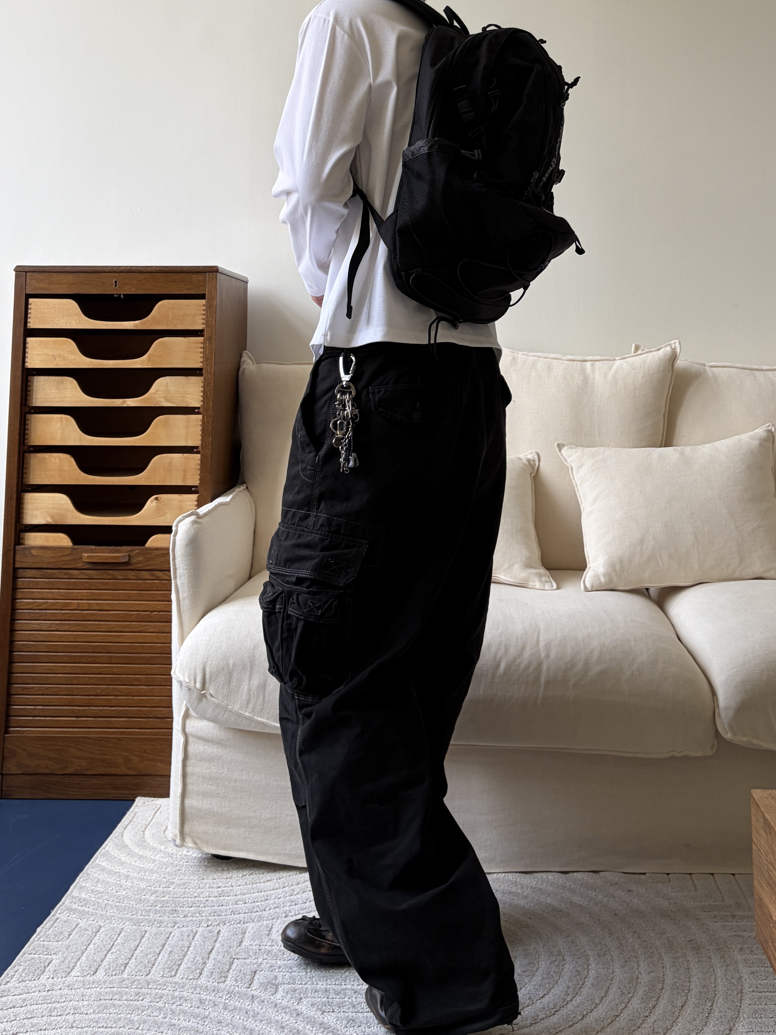 Thisisneverthat Sp Backpack 29 Black 착용 스타일 - 2